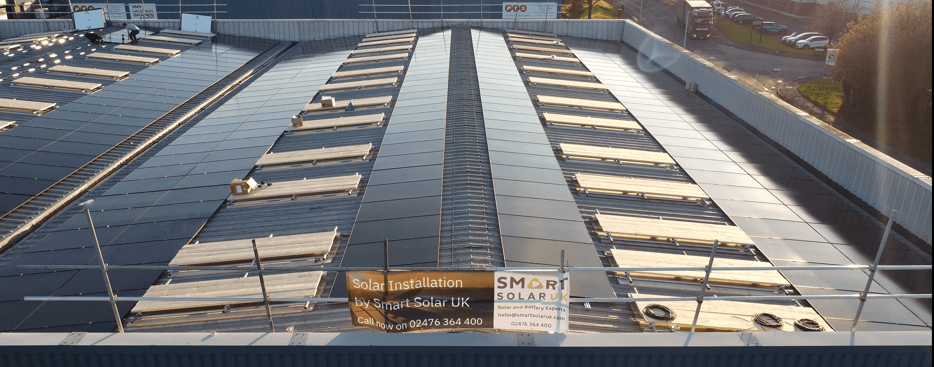 Smart Solar UK's commercial project with 426 solar panels.